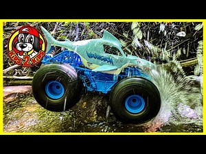 Monster Jam Toy Trucks - MEGALODON STORM RC Car - Waterfall Off-roading & Skatepark GO PRO ADVENTURE