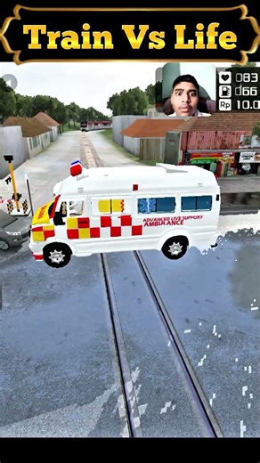 Train vs Life 🚑 #bussid #ambulance #gaming #shorts #bus
