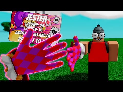 JESTER "CARD AND PIES" POWER SHOWCASE | Slap battles