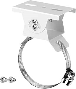 Security Camera Corner Pole Mounting Bracket, Universal Wall Corner Mount Bracket Holder Stand for CCTV Camera PTZ Dome Vertical Pole Mounting Bracket (Camera Duckbill Mount with 1 Loop)