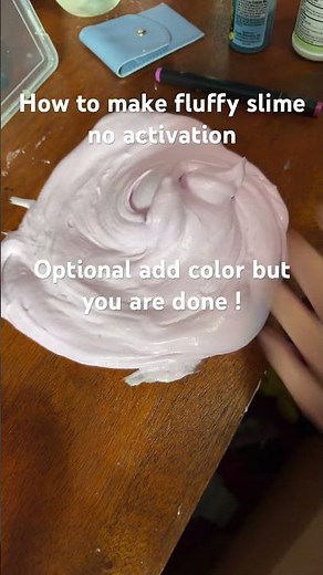 How to make fluffy slime with no activator #slime #music #slimetime #slimeseries #slimeasmr