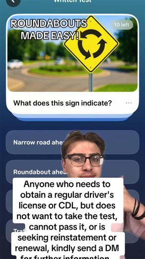 #creatorsearchinsights Anyone who needs to obtain a regular driver's license or CDL, but does not want to take the test, cannot pass it, or is seeking reinstatement or renewal, kindly send a DM for further information. #youngdrivers #driverscoach #driverslicence #roadtest