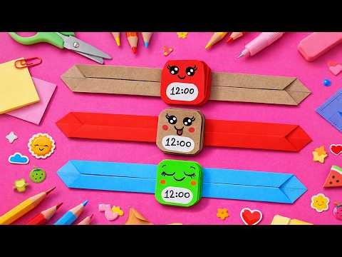 Origami Notebook & Watch | How to make a paper watch | Cute Paper Bracelet Notebook Idea
