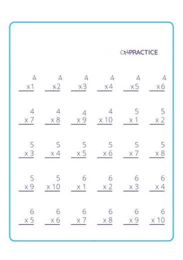 Multiplication Practice Worksheet By PING CREATIONS