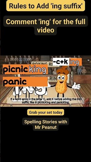 Here's a secret 🤫 ING Suffix || Spelling Stories with Mr Peanut