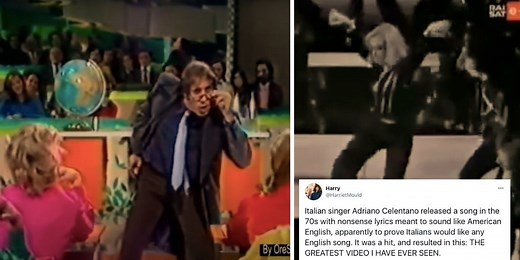 In 1972, an Italian singer wrote a hit song with English-sounding gibberish and it's so trippy