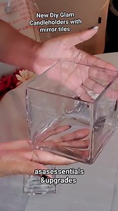 New DIY large square glass candle holders/storage containers with mirror stencils. Ideal for small tablescapes, kitchen center islands, and other special occasions. Follow me for additional DIY projects and subscribe to my YouTube channel for comprehensive DIY tutorials (link in my bio). Thank you for visiting my page. #asasessentials #easycraftsidea #howtomake #viralvideos #thriftstore #unique #foryoupage #procreatetutorial #diytutorials #homemade #diy | Asa Asa