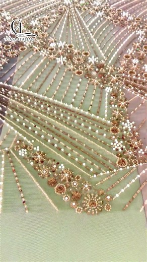 Multi Head Embroidery Machine Process Start to Finish #casaitalian #machine #pearldesign #shorts