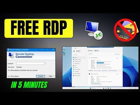 Get Free RDP in 5 Minutes 🚀 | No Credit Card Required ✅