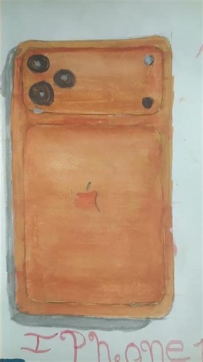 Realistic iPhone 17pro max drawing with painting colour #shorts