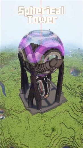 Building an Amazing Spherical Tower in Minecraft