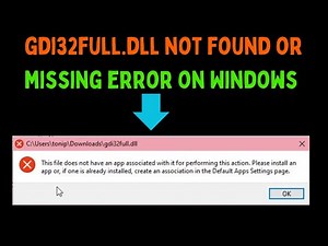How to Fix gdi32full.dll Not Found or Missing Error on Windows 11
