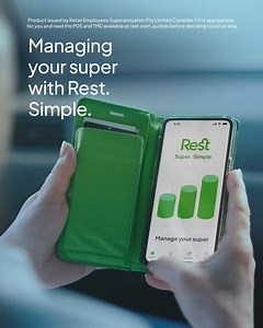 1.1K views | Rest makes it simple to manage your super. Product issued by Retail Employees Superannuation Pty Ltd. Consider if it’s appropriate for you and read the PDS and TMD at rest.com.au/pds before deciding to join or stay. | Rest | Facebook