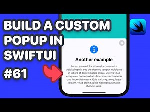 Build a Custom Popup in SwiftUI (SwiftUI Custom Modal Popup, SwiftUI Custom Card Popup)