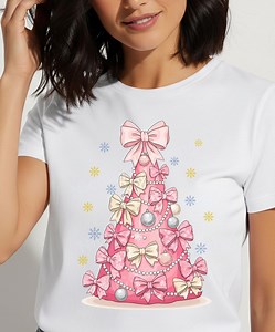 Rosa Schleife Weihnachtsbaum PNG, Coquette Holiday (Digitale Datei) - Etsy.de