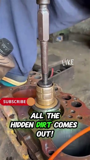 How to Clean an Engine Block by Drilling #EngineCleaning #MechanicLife #Satisfying