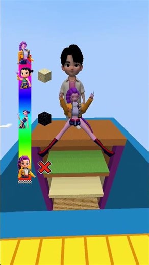 KPop Demon Hunters INSANE JUMP CHALLENGE P.7#kpop #minecraft#shorts