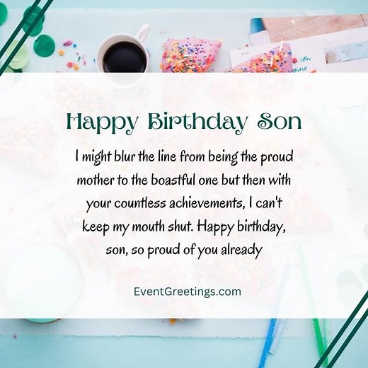 60 Best Happy Birthday Son From Mom Quotes With Unconditional Love