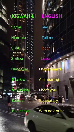 Learn Swahili and English Every Day with Arsenal Boyfriend