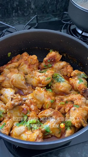 Receita de Frango Meio Frito Meio Cozido