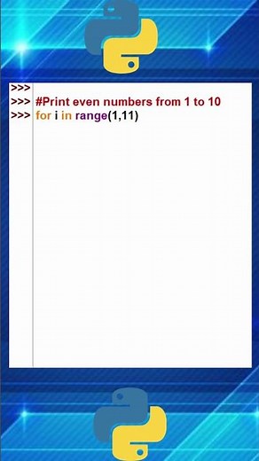 How to print even numbers between 1 and 10 in Python?
