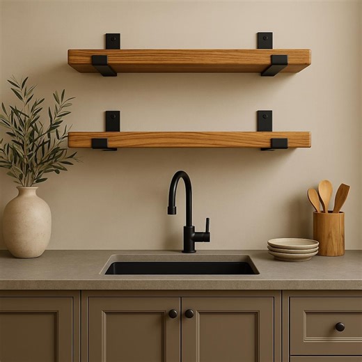 Heavy-duty Rustic Floating Shelf With Industrial Metal Brackets, Wall Shelf, Bookshelf - Etsy