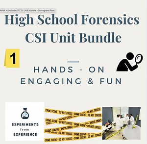 Crime Scene Investigation Unit Bundle of Resources High School Forensic Science