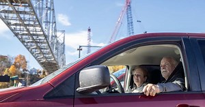 Ferry replaces Lansing's Black Hawk Bridge across Mississippi River