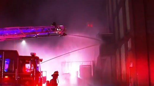 Fire crews battle massive blaze in New Bedford mill building