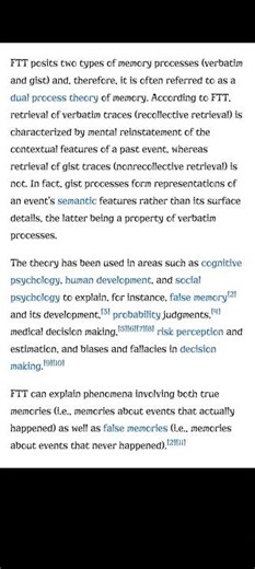 Fuzzy-trace theory (FFT) #psychology #past #letgo #memories #mentalhealth