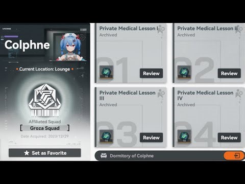 Girls Frontline 2: Exilium | Character Hotline Story (Colphne) | Private Medical Lesson