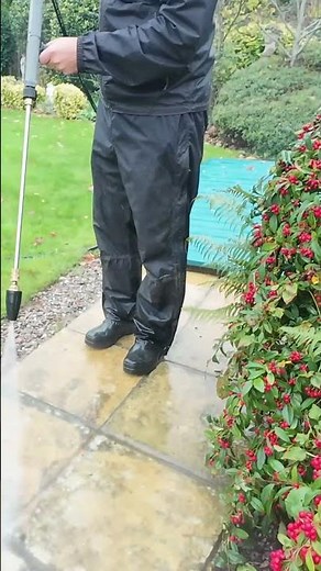 Power wash, before after transformation