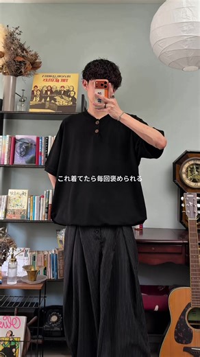 ¥5,000円台の愛用ヘンリーネックTシャツ #夏コーデ #夏服 #tシャツ