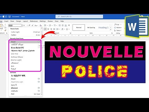 Ajouter une police personnalisée sur WORD || Comment télécharger & ajouter une POLICE sur son PC