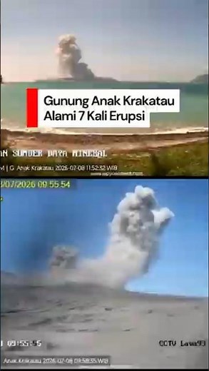 Gunung Anak Krakatau 7 Kali Erupsi Pagi Ini, Abu Vulkanik Capai 250 Meter