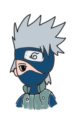 Let's draw Kakashi Hatake in chibi style - Naruto #art #shorts