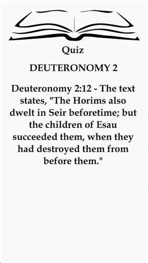Esau's Ancient Conquest! 🛡️ Unpacking Deuteronomy 2:12 | Bible History Revealed