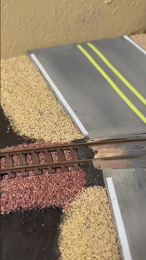 HO Scale Road and Crossing Made with Foam Sheets