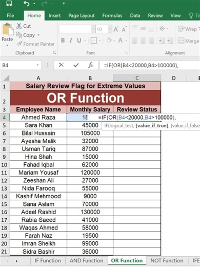 How to Use the OR Function in Excel (Step-by-Step Tutorial)