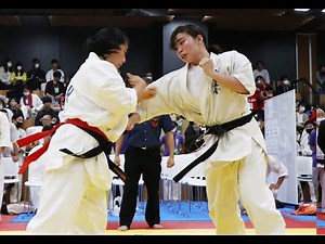 【新極真会】第26回全関東空手道選手権大会 女子重量級 決勝 黒田蒼 対 鈴木未紘 SHINKYOKUSHINKAI KARATE