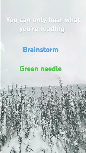 Brainstorm green needle what do you hear?