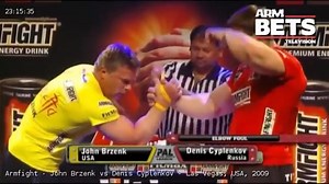 JOHN BRZENK VS DENIS CYPLENKOV (2008-2010 ARM WRESTLING) | Georgian Armwrestling