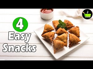 4 Instant Snacks Recipe | Quick Snacks Recipe | Easy Snacks Recipe | Teatime Snacks | Evening Snacks