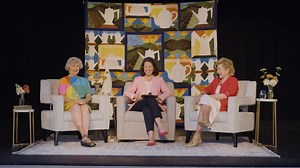 Quilting luminary Georgia Bonesteel and NY Times bestselling author Jan Karon share the stage and their hearts, in a conversation about their creative journeys, childhoods, struggles, inspirations and influences. Hosted by author and Mitford Museum director, Sarah Thomas, at the Hub Station theater in Hudson, NC. Georgia Bonesteel & Jan Karon: Our Minds Never Stop premieres 3/15 at 9 PM on PBS NC. | PBS North Carolina