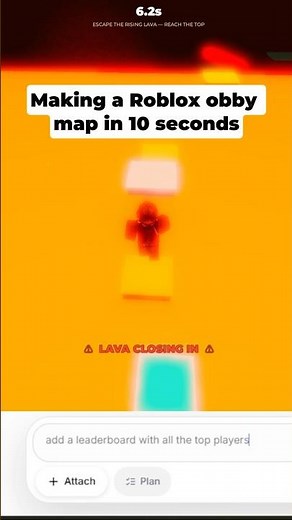 Making a Roblox Obby Map in 10 Seconds And I used ForgeGUI for this.😳 #roblox #robloxdev