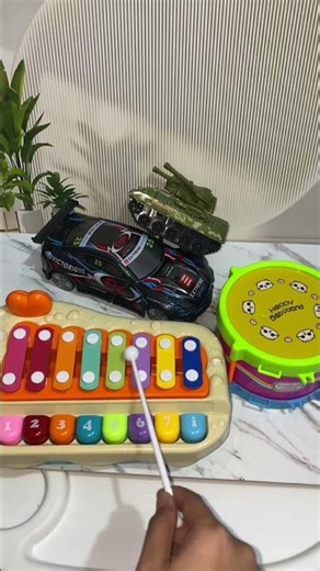 Racing car, tank & musical instrument toys #shortsvideo #toys #viral #funnybaby #movingtoys #funny