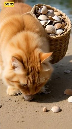 Cat Harverst Shells #shorts #cat #animals #funnycats