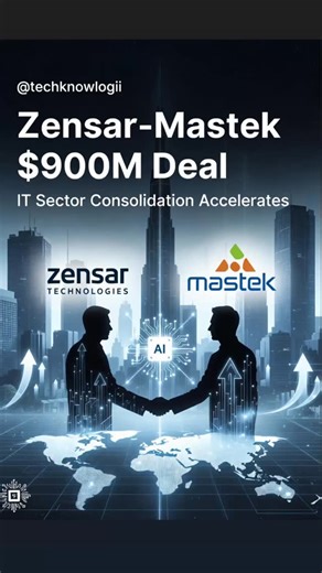 Techknowlogii on Instagram: "Zensar Technologies is emerging as the frontrunner to acquire Mastek in a stock-and-cash transaction valued at $850–$900 million, according to industry sources. The deal, if concluded, would mark one of the most significant consolidations in India’s mid-tier IT services space and reflects growing pressure on firms to scale up amid rapid technological shifts driven by artificial intelligence and global client consolidation. Negotiations between the Pune-based Zensar a
