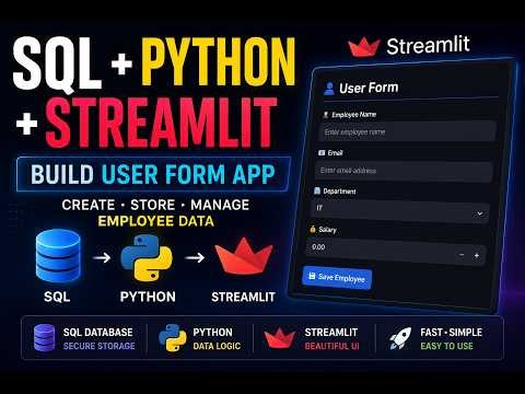🔥 Python Streamlit + SQL Server Project | Data Entry Form with Database Integration