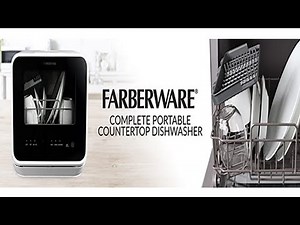 Farberware FDW05ASBWHA Complete Portable Countertop Dishwasher with 5-Liter Built-in Water Tank
